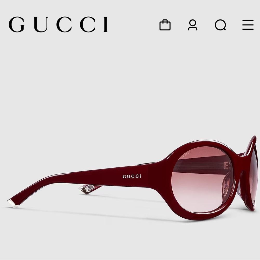 Gucci 2025 Burgundy Sunglasses